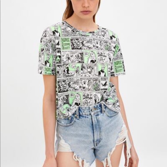 Zara Tops - ZARA Disney Comic Strip Print T-Shirt